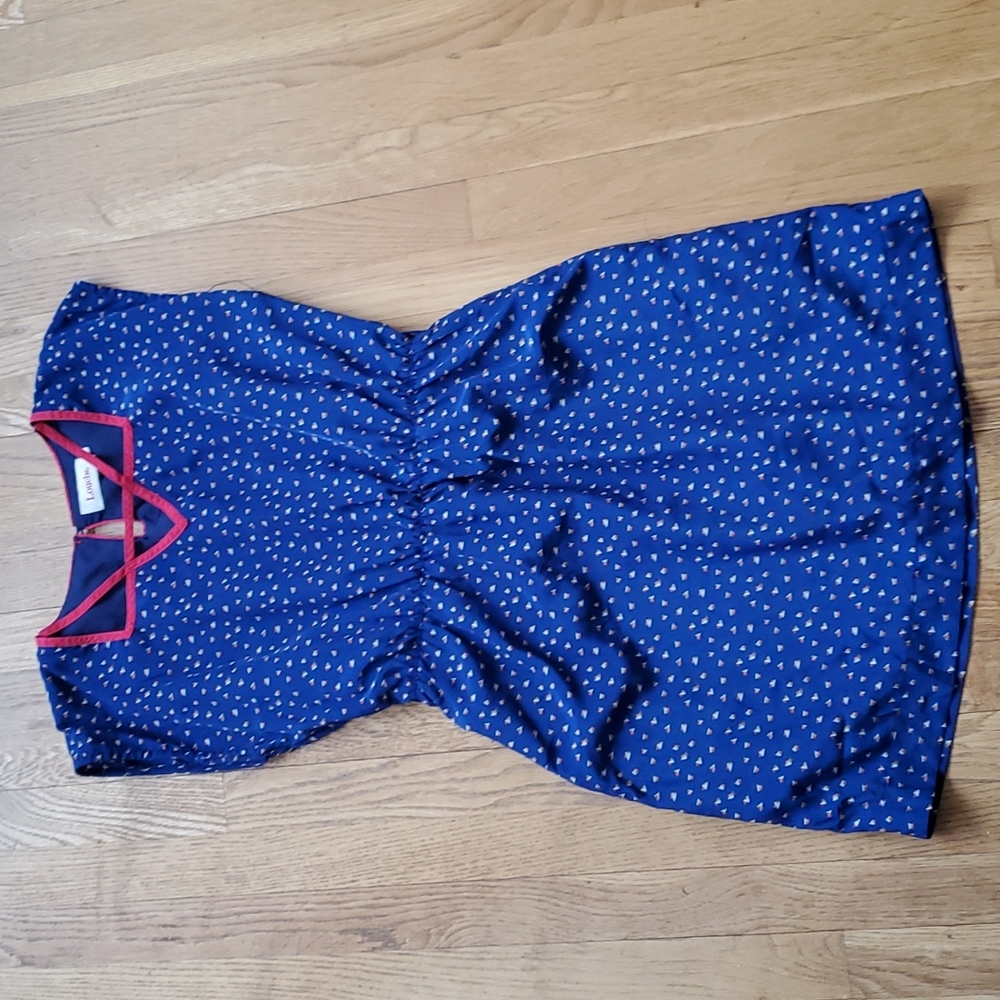 Louche London blue abstract dress with pockets M